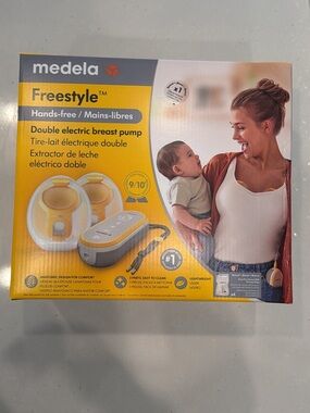 Medela Freestyle Hands-Free Double Electric Breast Pump - Yellow & White